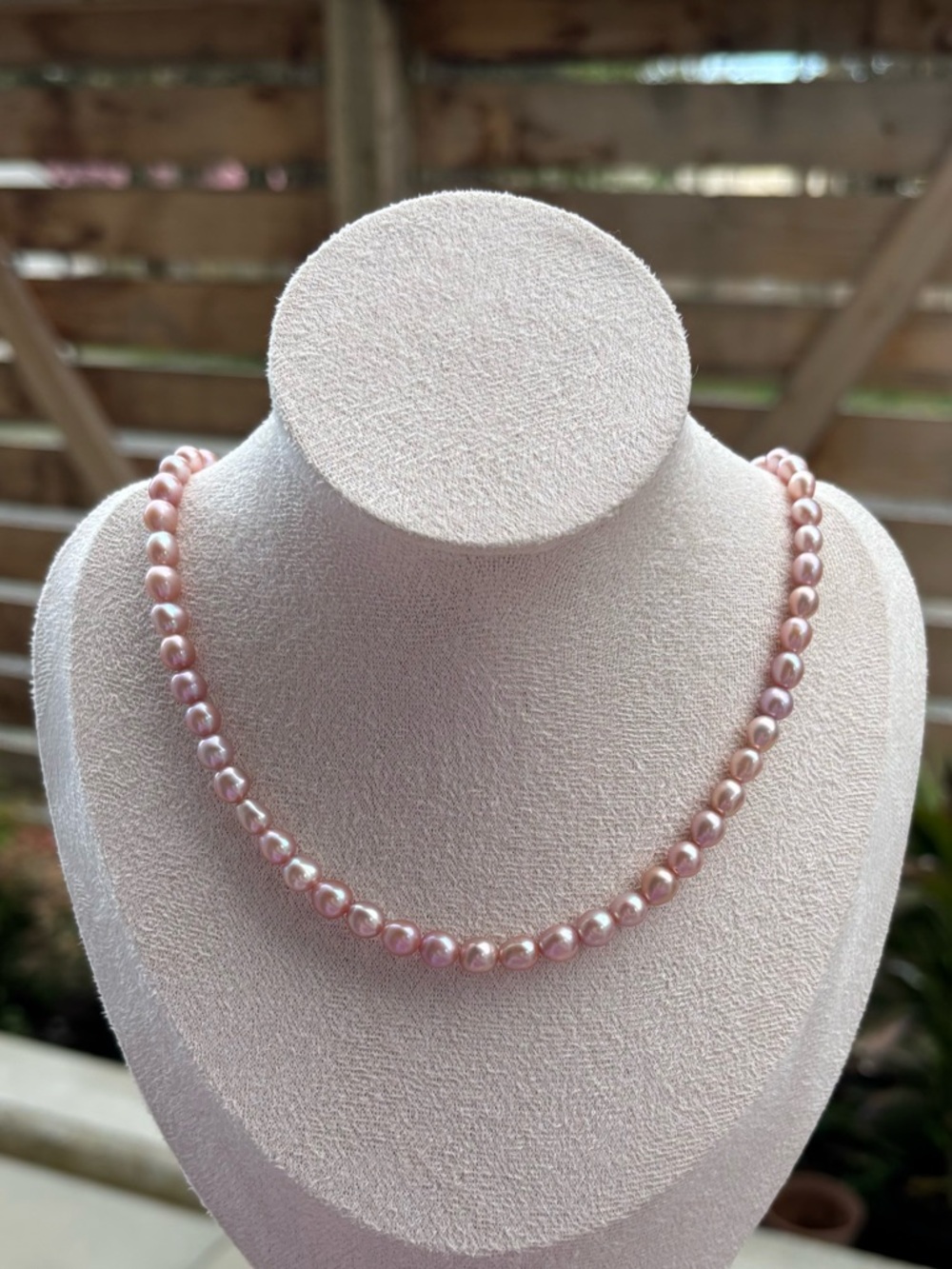 Genuine Pink Pearl Necklace - Picture 4 of 8
